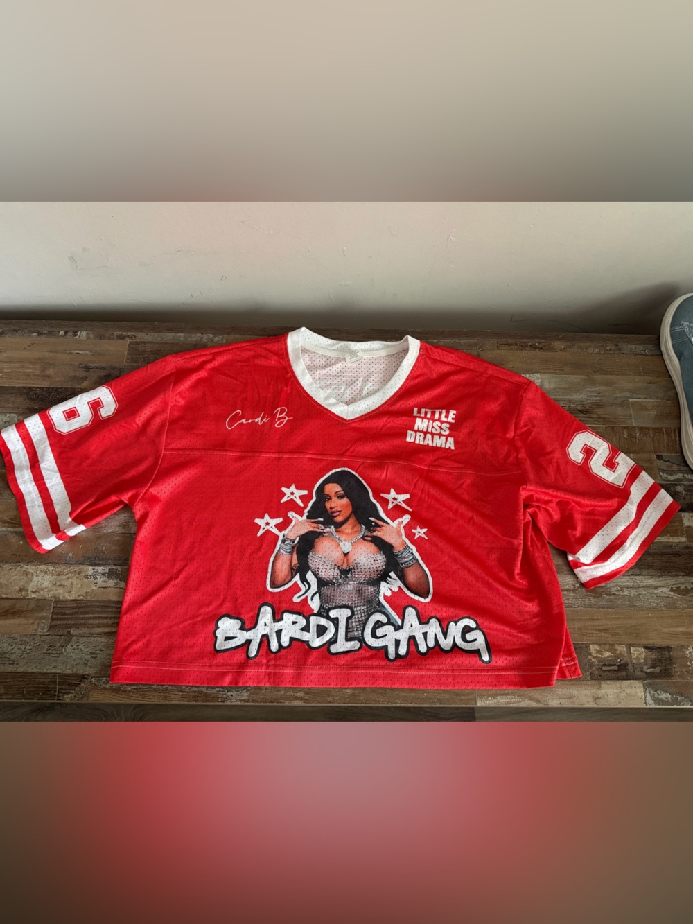 Crop top oversize jersey